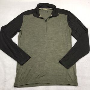SMARTWOOL Shirt Men L Green Classic Thermal Base Layer Merino 250 Wool Runner